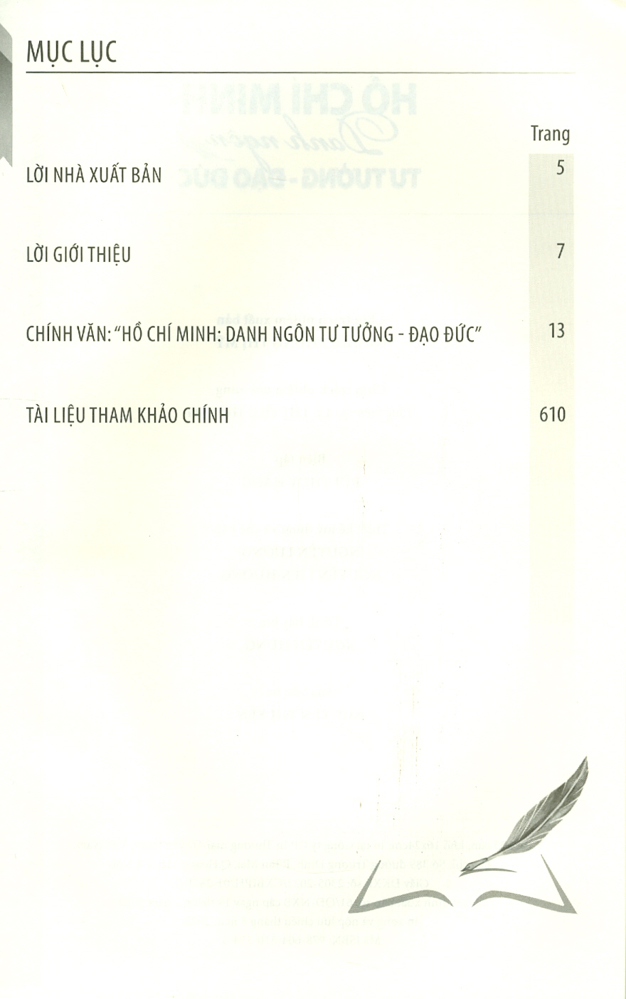Hồ Chí Minh Danh Ngôn: Tư Tưởng - Đạo Đức (Bìa Cứng)