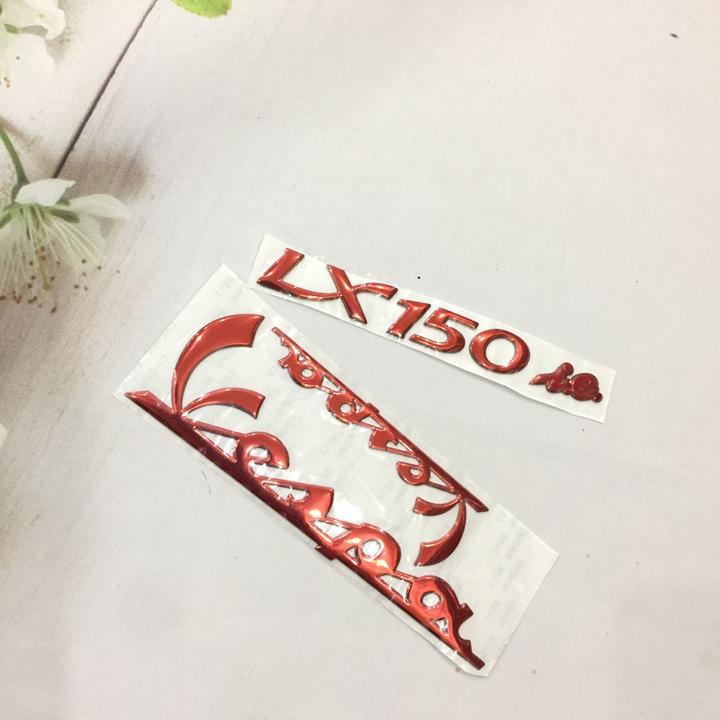 [MUA NGAY KẺO LỠ]Dán xe sang siêu đẹp cùng bộ tem nổi  VESPA LX 150 ie A231-2 (MÀU ĐỎ)