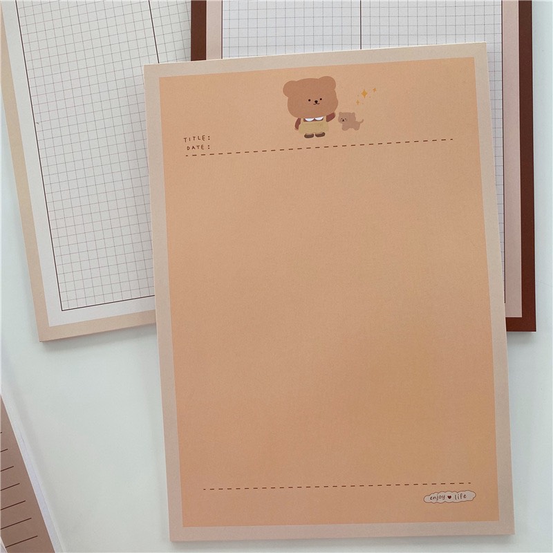 Giấy Note Ghi Chú Bamtoree B5 Nhà Cam