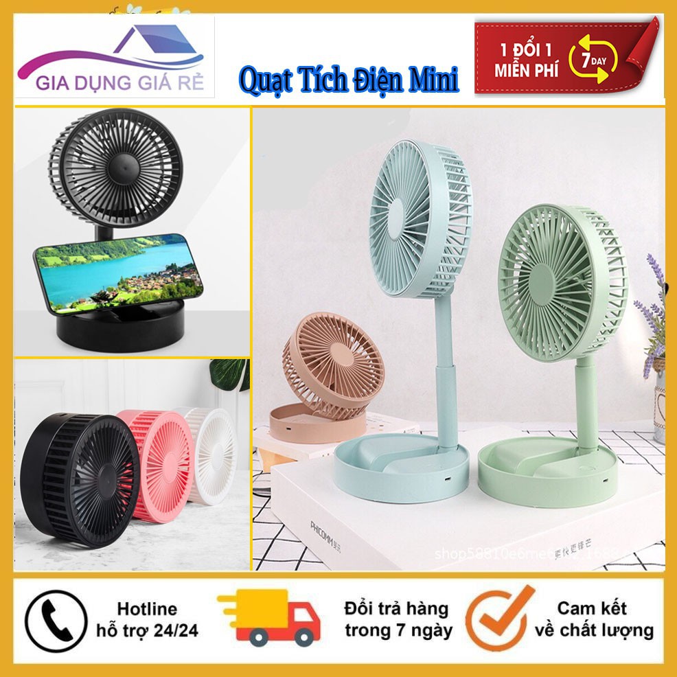 Quạt tích điện mini gió cực mạnh, sử dụng lên đến 6 tiếng