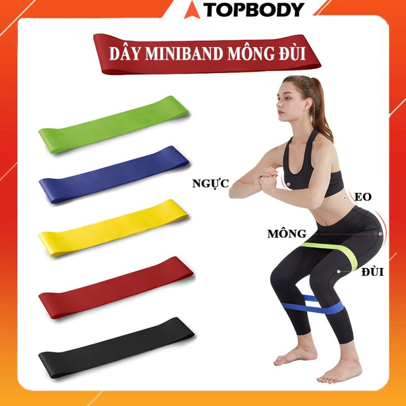 Dây miniband, dây đàn hồi kháng lực tập cơ mông đùi TOPBODY - MIBAND001