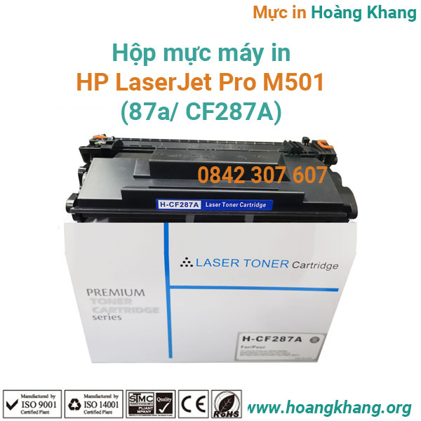 Hộp mực máy in hp laserjet pro m501 hàng nhập khẩu mới 100% in đẹp rõ nét