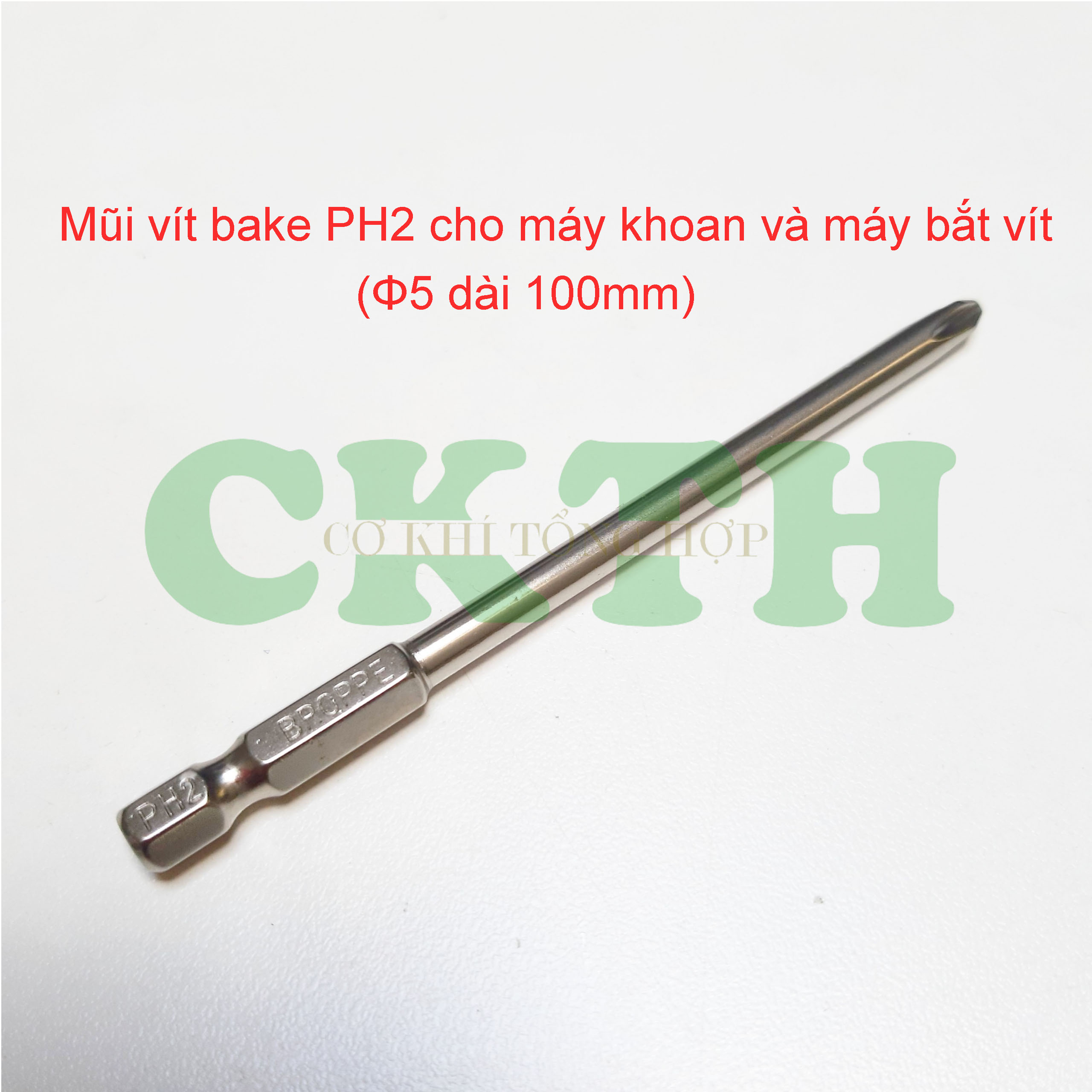 Mũi vít bake phi 5 PH2 dài 100mm cho máy khoan và máy bắt vít