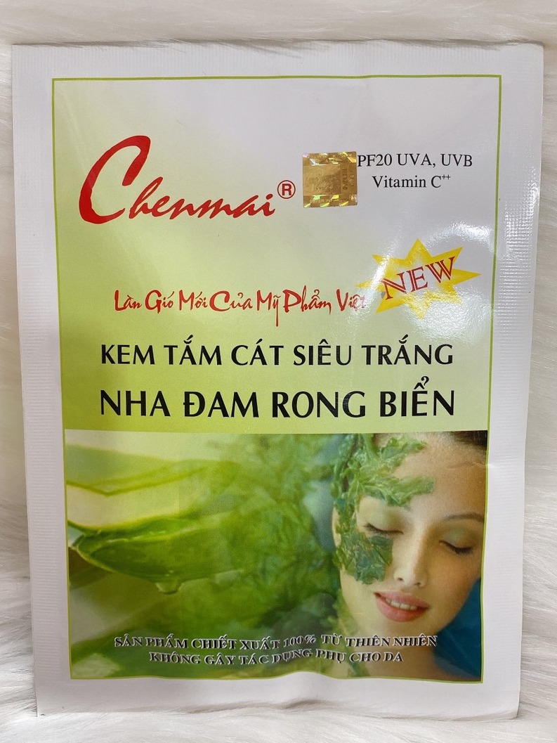 Kem tắm trắng nha đam rong biển chenmai