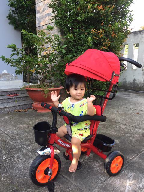 XE ĐẨY  BÁNH CÓ MÁI CHE