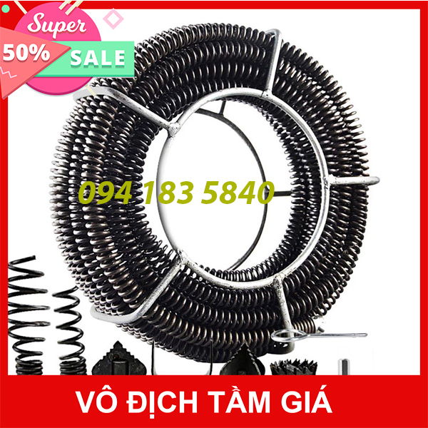 Dây thông cống lò xo Phi 16💰FREESHIP💰giải pháp hiệu quả cho đường ống tắc nghẽn