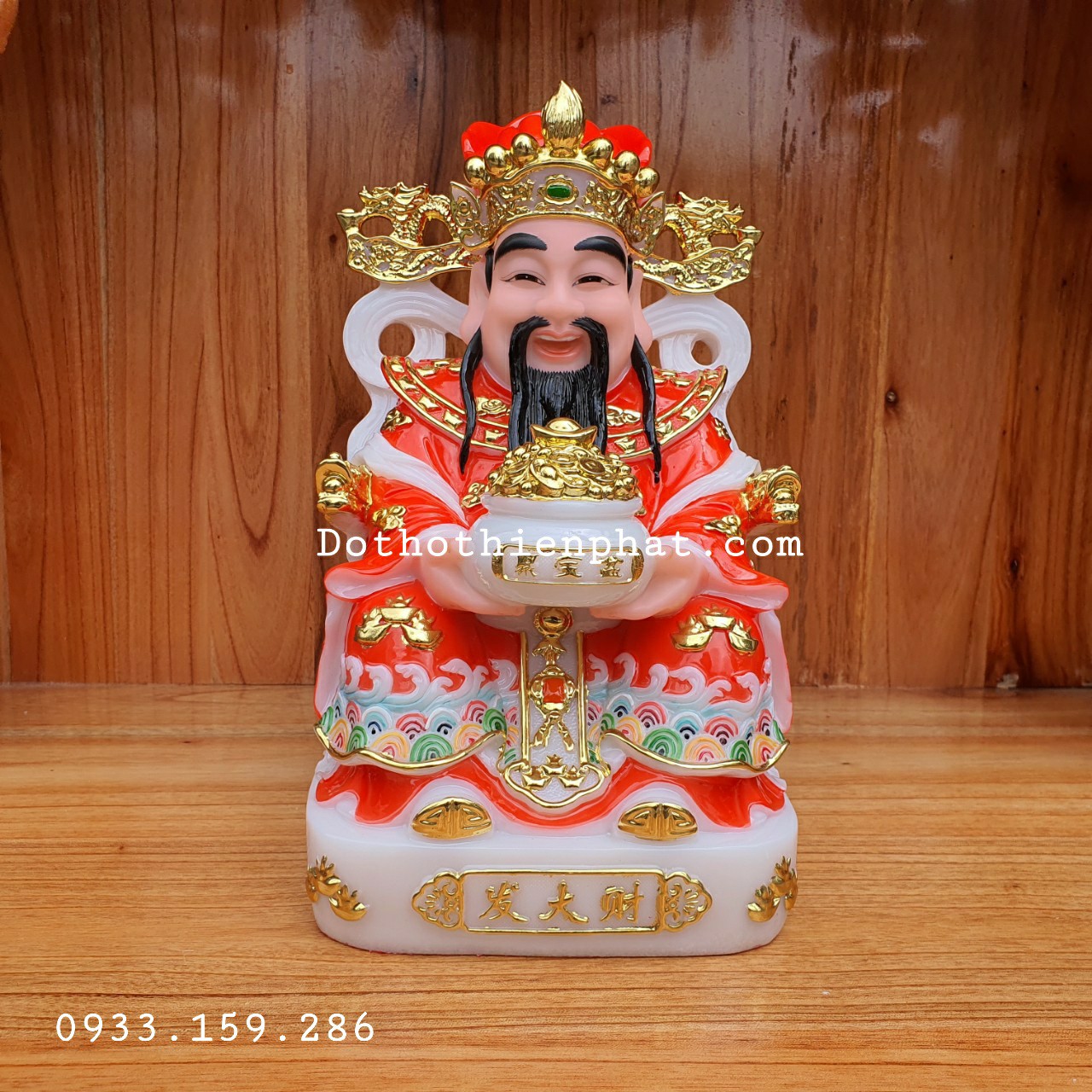 Ông thần tiền đá 8in cao 20 cm
