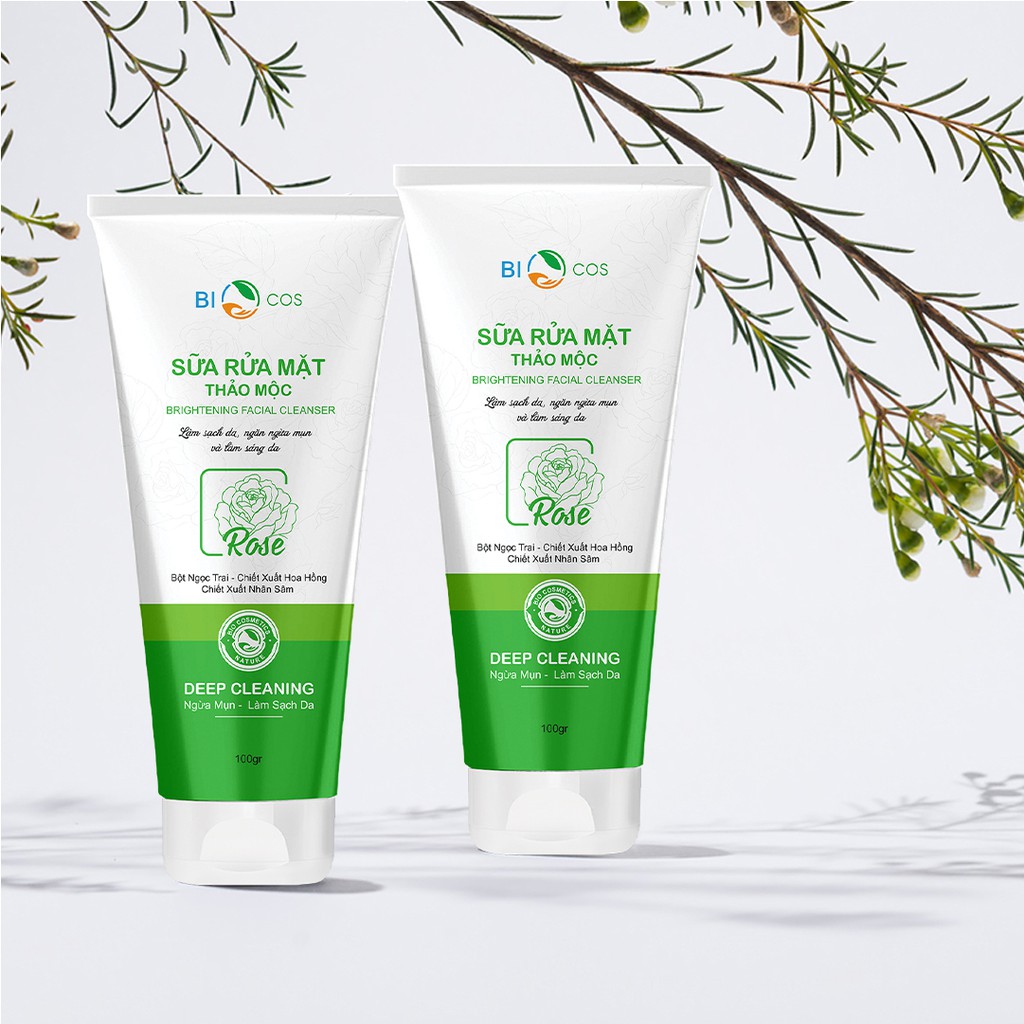 Sữa rửa mặt sáng da, ngừa mụn Biocos 100ml