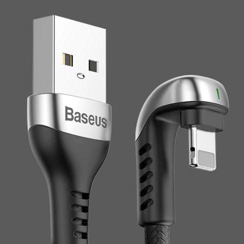 Cáp sạc siêu bền Baseus U-Type USB Cable cho  iPhone X xr xs max Charging Cable Led Light thiết kế đặc biệt cho game thủ Mobile Phone Play Game Cable for iPhone 8 7 6 6s Plus- Phân phối bởi Vietstore