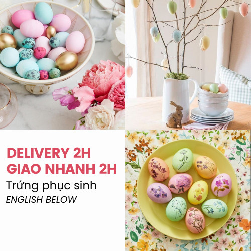 Trứng Phục Sinh Trang Trí Nhiều Mẫu, Nhiều Size - Multiple Sizes of Easter Eggs for Easter Hunts and Party Decorations LPS23