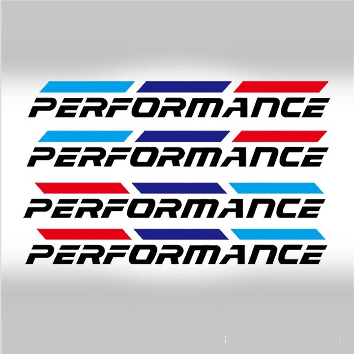 [HCM]Bộ 4 tem dán tay nắm cửa xe ô tô Performance 02 (trắng)