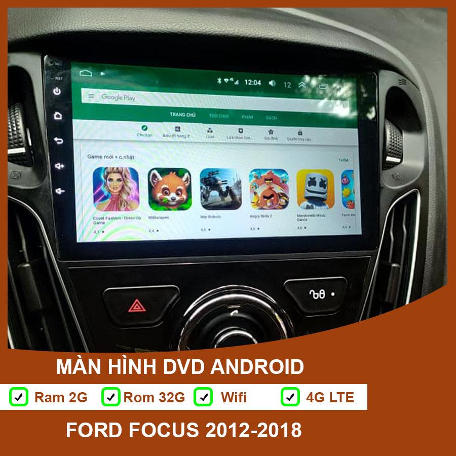 Màn hình DVD Android Ford Focus 2012-2018 Cắm sim 4G