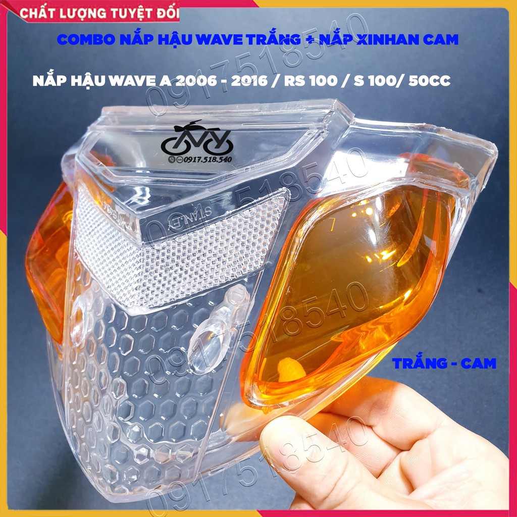 Combo nắp đèn thắng + nắp xinhan wave a 2006 - 2021 , wave s 100 , rs 100 , wave 50cc