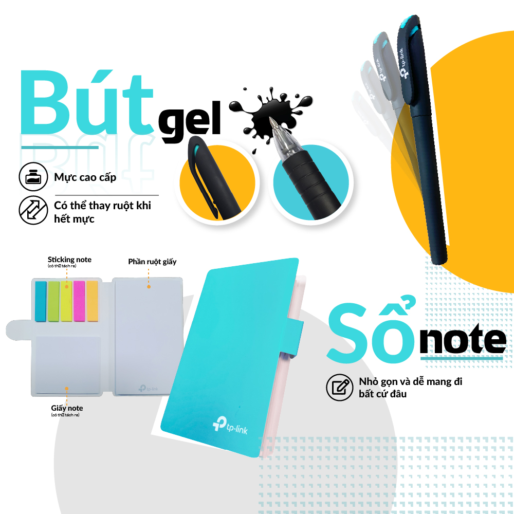[Hàng tặng không bán] TP-Link Giftset Combo 2 món ( Sổ tay ScratchPad + Bút viết )