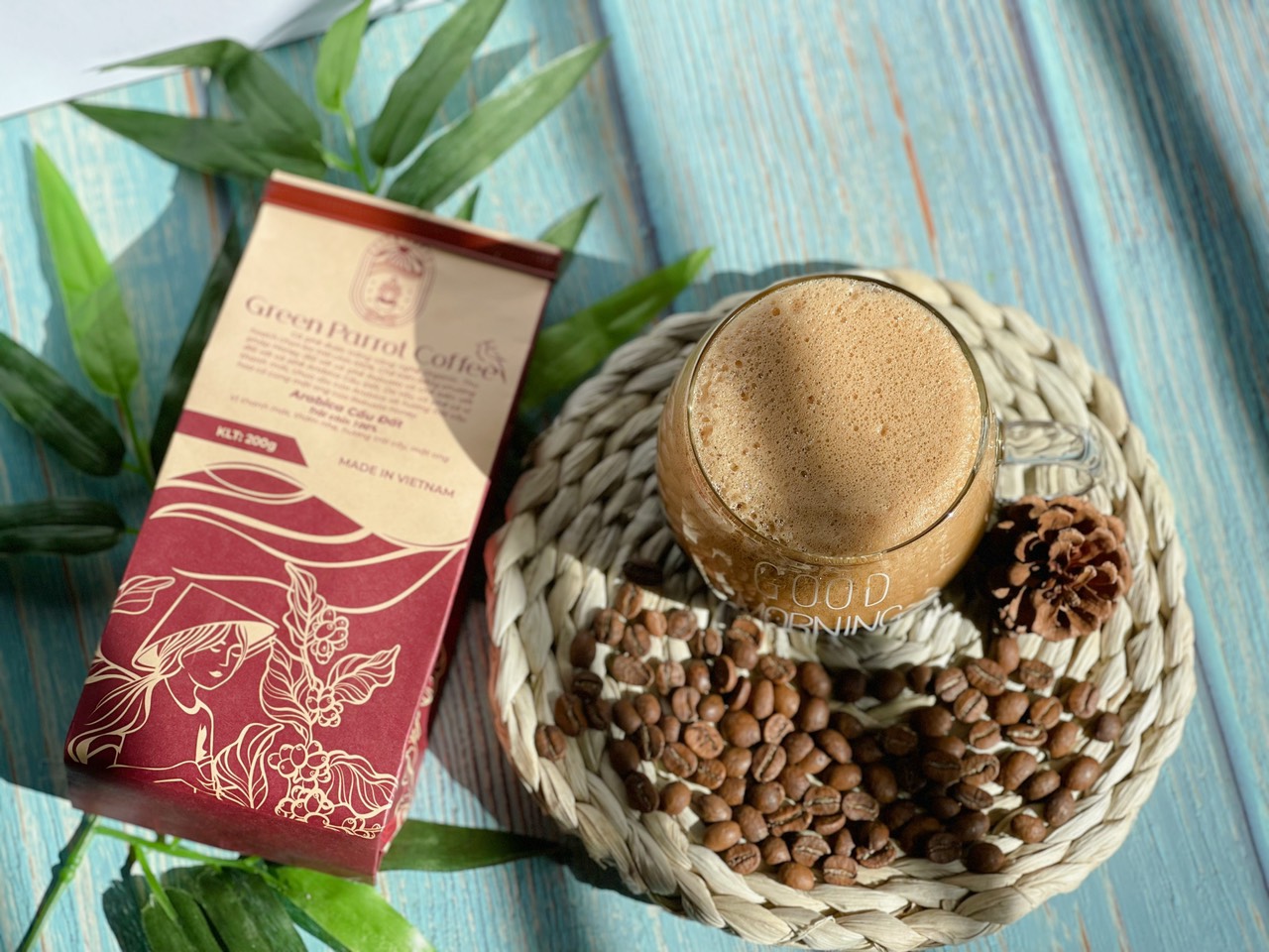 [COMBO 1KG] - Cà phê Arabica Cầu Đất Green Parrot 100% trái chín