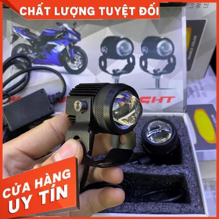 Bi cầu trợ sáng mini. Công suất 30w ánh sáng Vàng - Trắng tặng kèm công tắc. Lắp tất cả các dòng xe