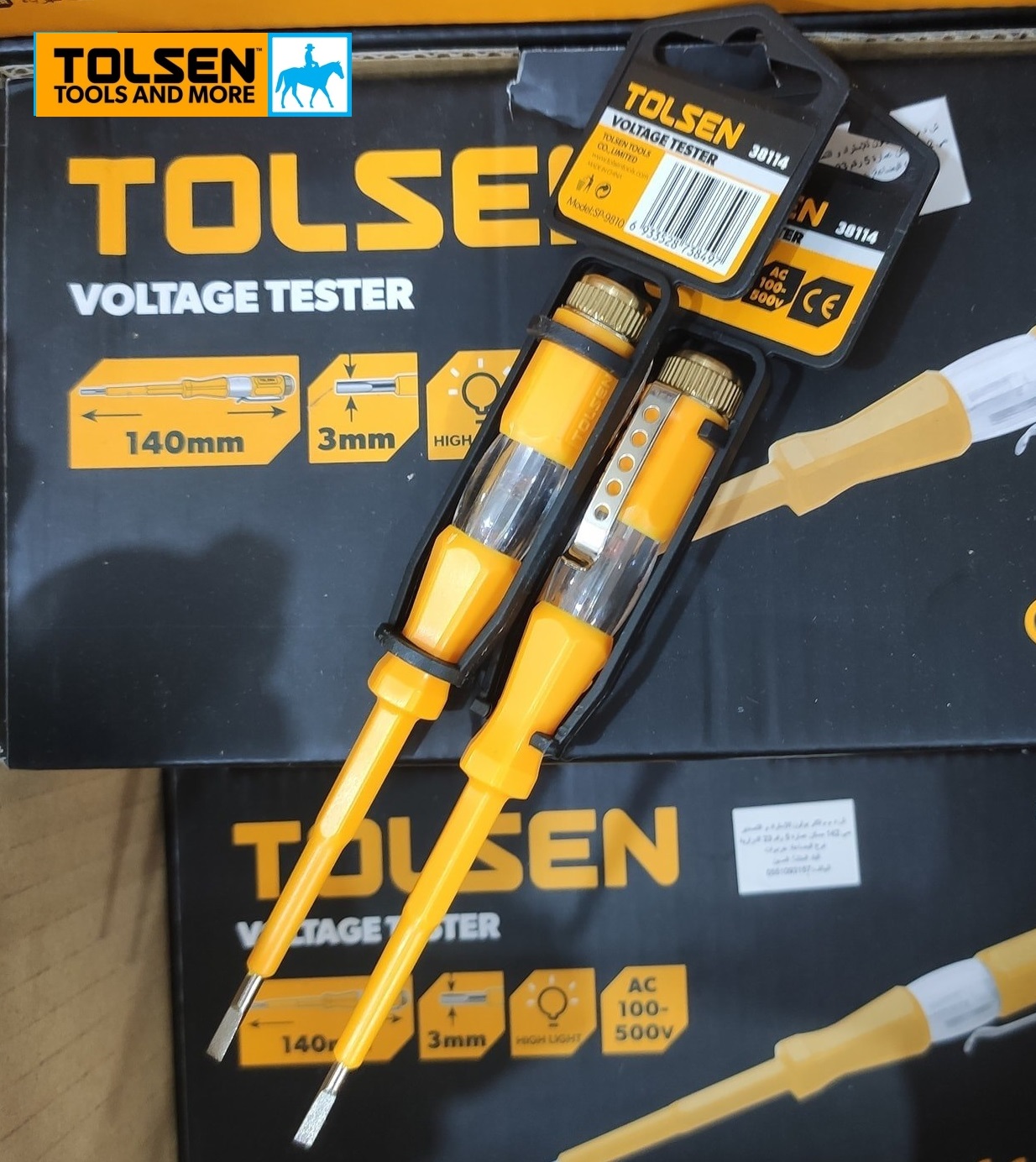 Bút thử điện 140mm voltage tester tolsen 38114