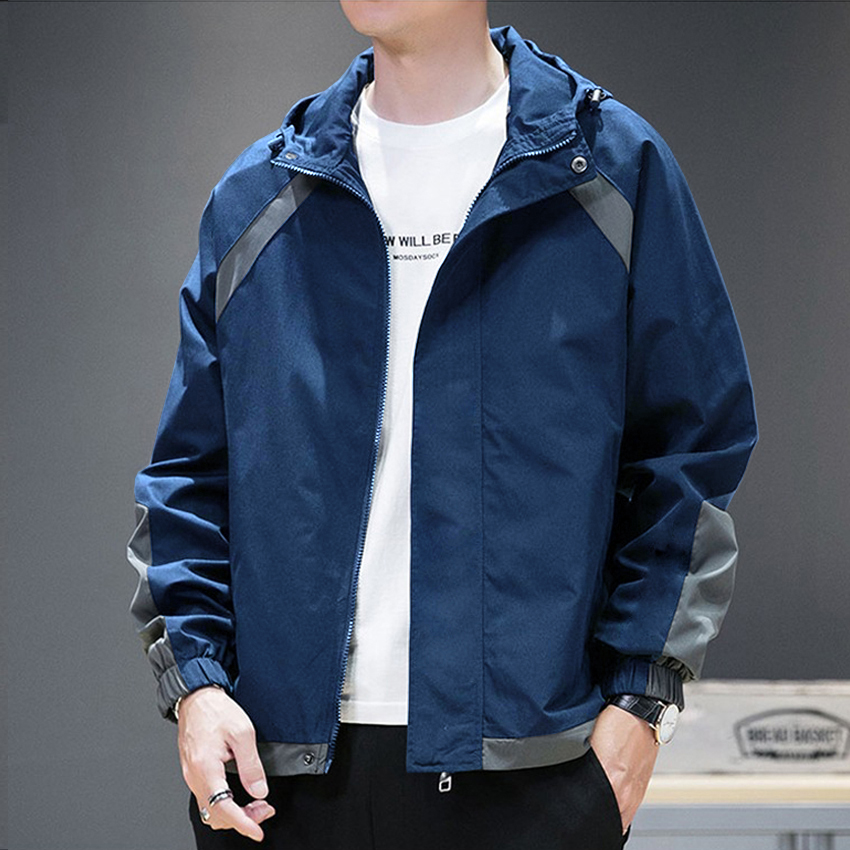 Áo Khoác Dù Phối Sọc Có Nón Chống Nắng Cao Cấp Áo Khoác Hot Trend