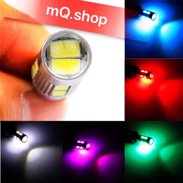 ĐÈN DEMI CHÂN T10 🎈9 TIM LED ĐỦ MÀU