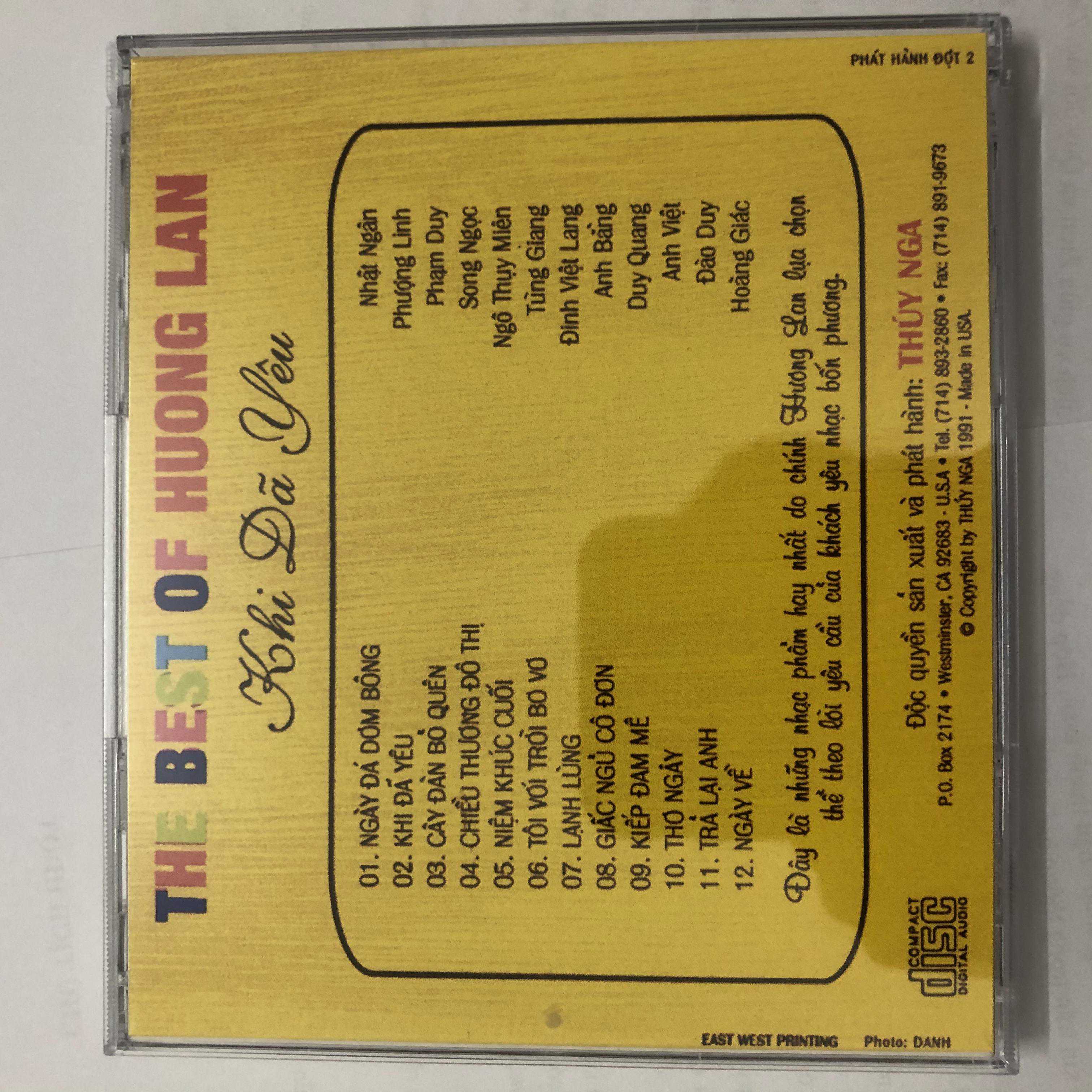 [HCM]Thúy Nga CD : The Best Hương Lan - Khi Đã Yêu