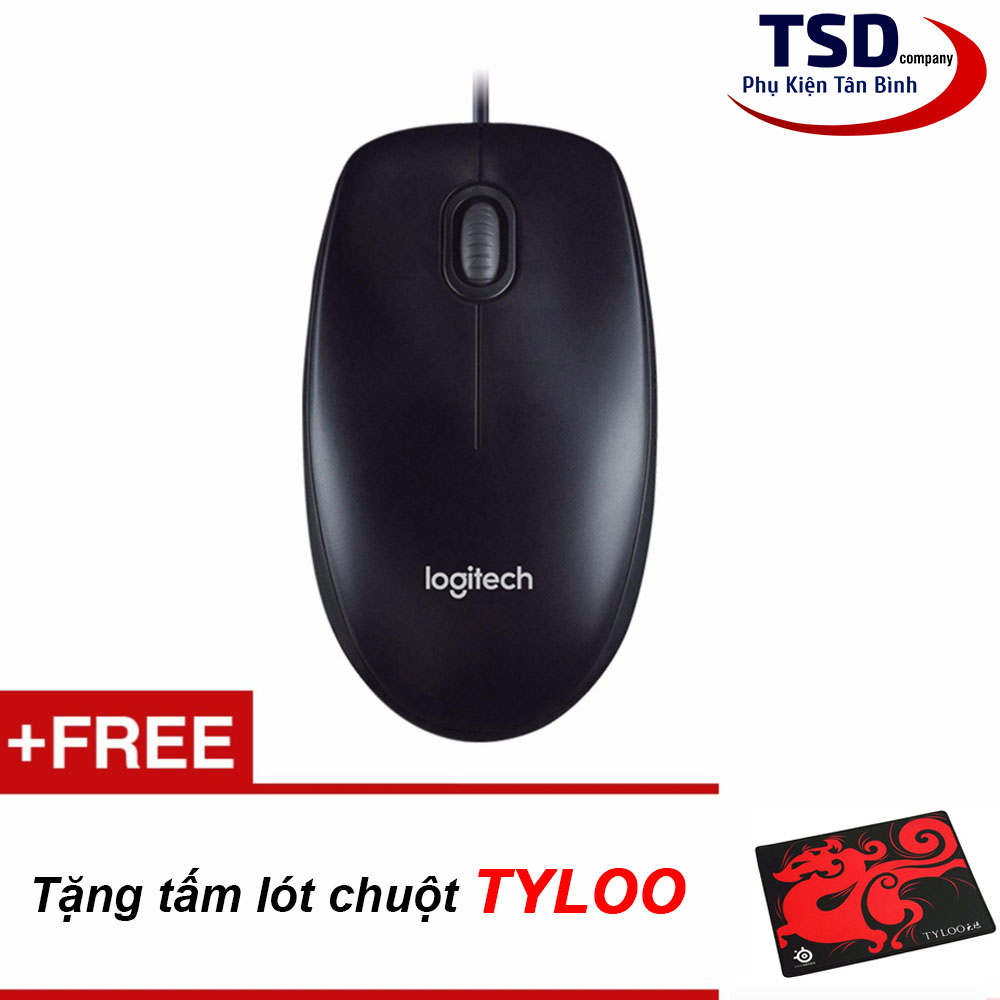 Genuine Logitech B100 Mouse Combo with a Premium Mouse Pad