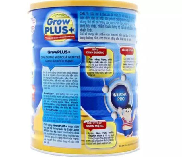 Sữa bột Nutifood Grow Plus + Tăng Cân 1.5kg (Xanh)