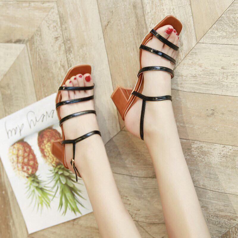 Giày Sandal cao gót 5 phân phối 3 quai mảnh