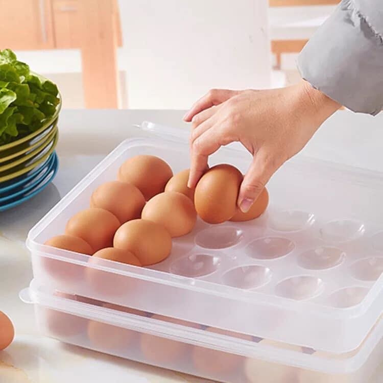 Hộp đựng trứng 24 quả Việt Nhật có nắp, Hộp đựng trứng tủ lạnh, hộp đựng trứng 2 tầng, hộp đựng trứng gà, khay đựng trứng 24 quả Việt Nhật, khay đựng trứng trong tủ lạnh LỖI ĐỔI MIỄN PHÍ
