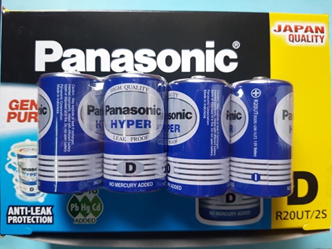 (2 Viên) Pin đại D R20 Panasonic Hyper Carbon R20UT 1.5V
