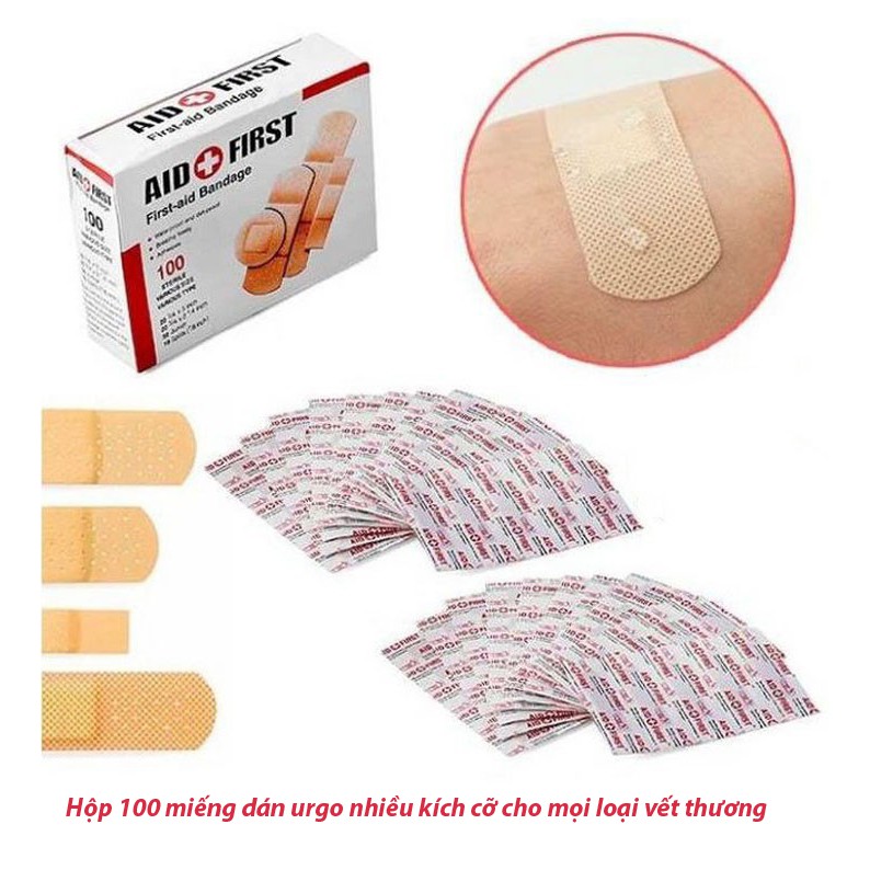 [HCM]HỘP 100 MIẾNG BĂNG Y TẾ CÁ NHÂN URGO