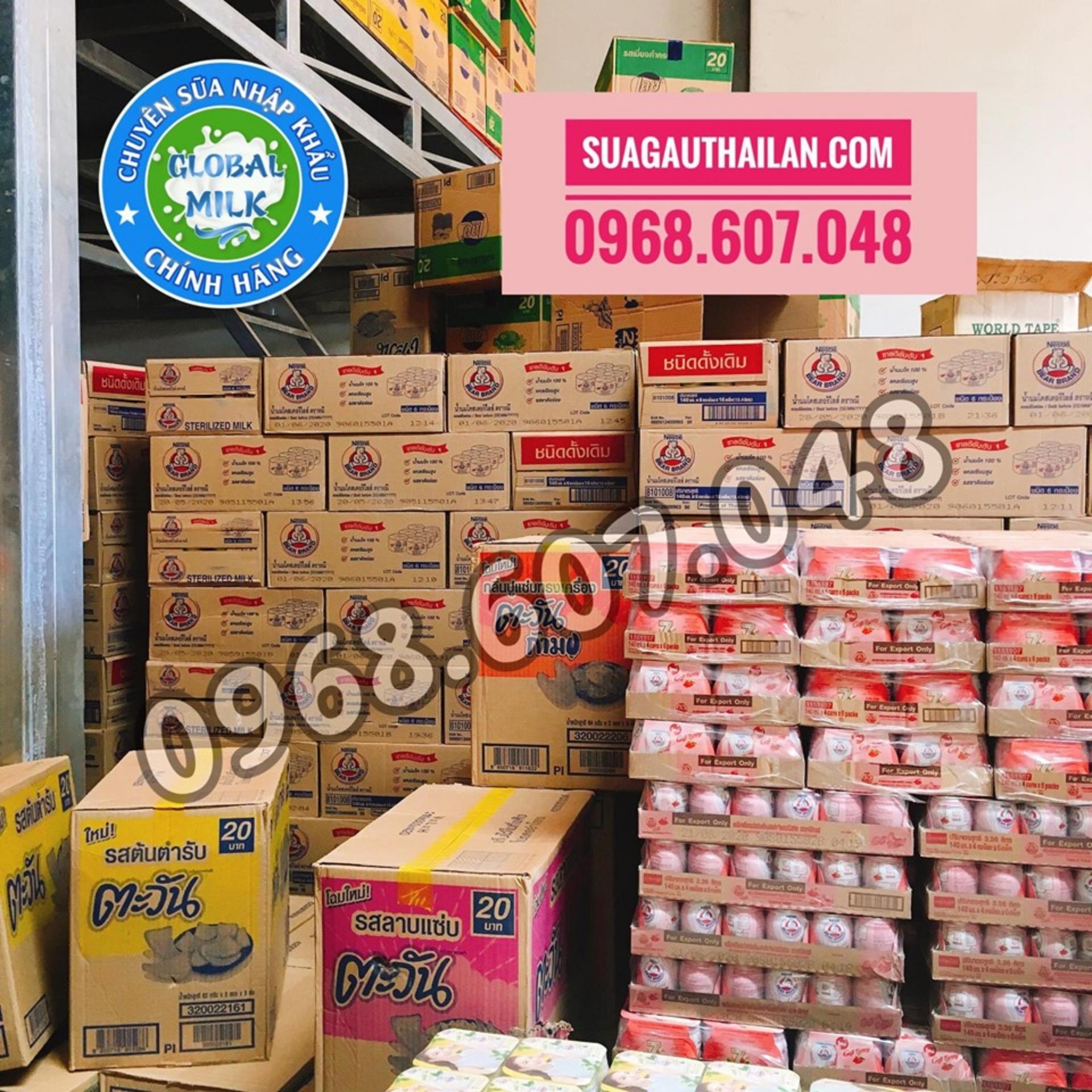 Thùng Sữa Gấu Thái Lan Vàng