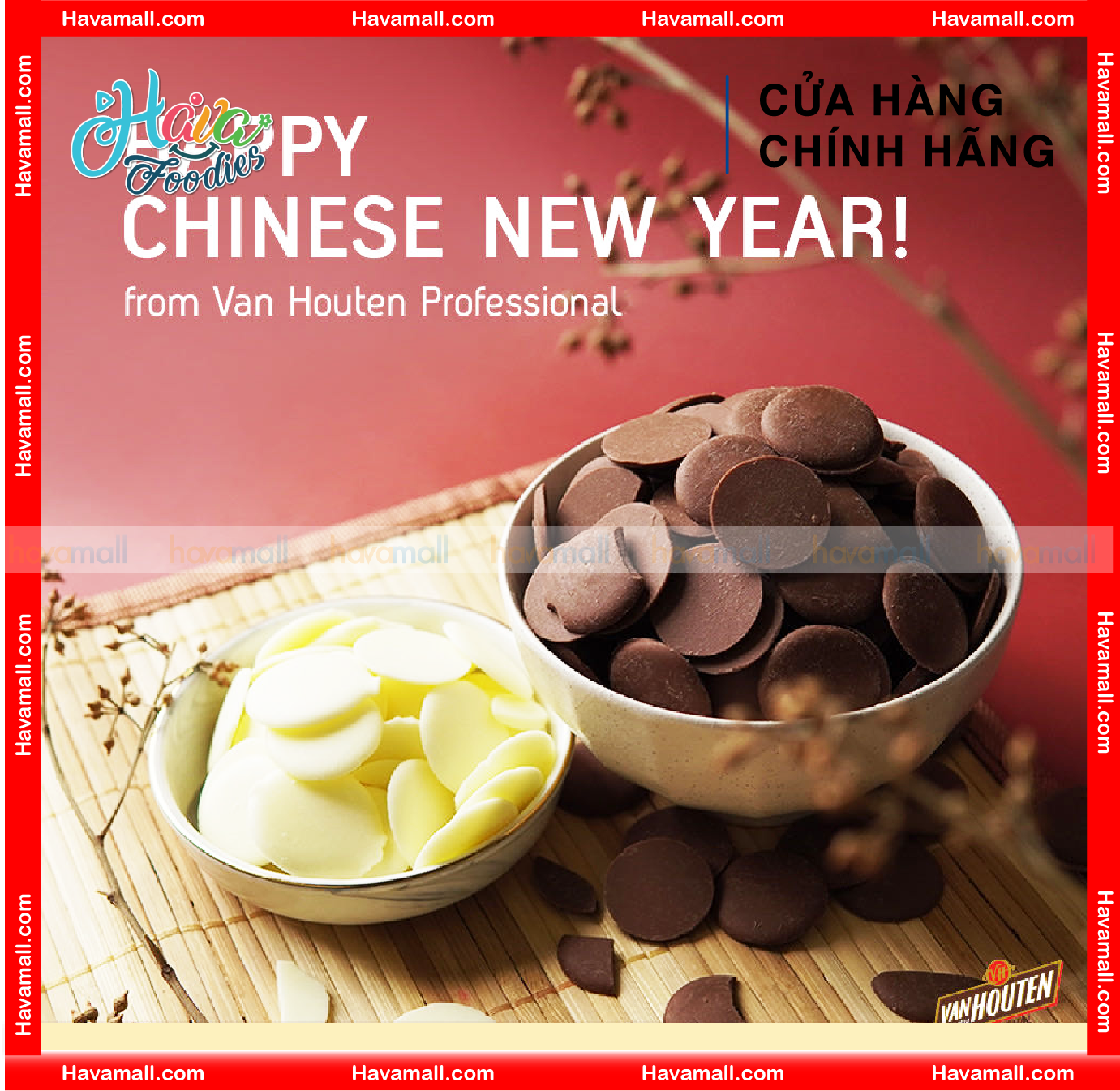 Socola Đen Dạng Nút Van Houten Hủ 100g