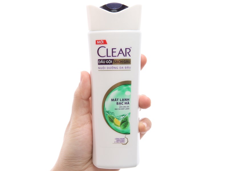 Dầu gội CLEAR bạc hà mát lạnh chai 170g