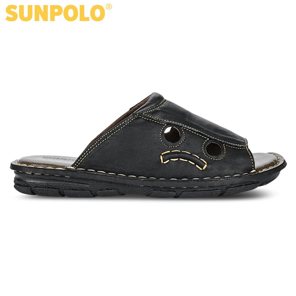 Dép Quai Ngang Nam Da Bò SUNPOLO AQN015