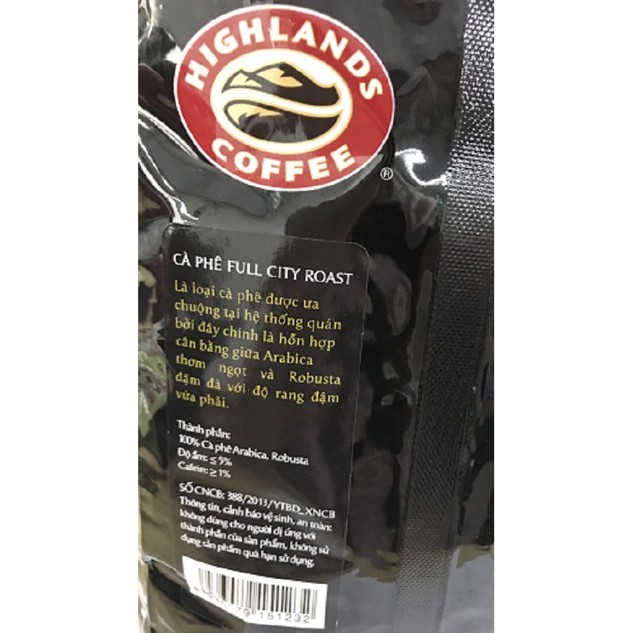 Cà phê Hạt Full City Highlands Coffee 1kg_DATE T6/2023