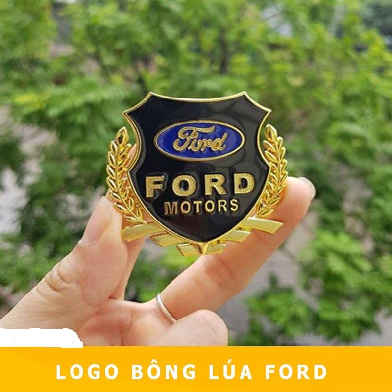 Bộ 02 Huy hiệu logo bông lúa xe hơi FORD