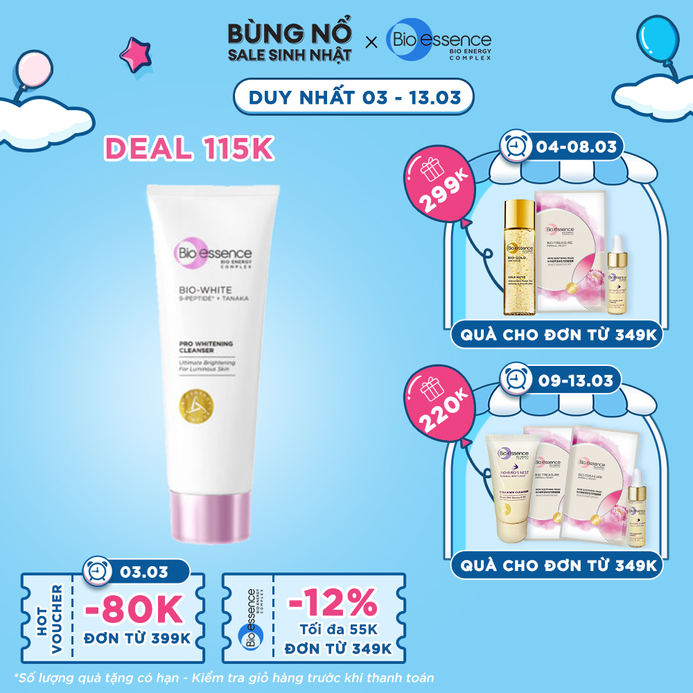 Sữa Rửa Mặt Dưỡng Trắng Sáng Da Bio-White Pro 100g