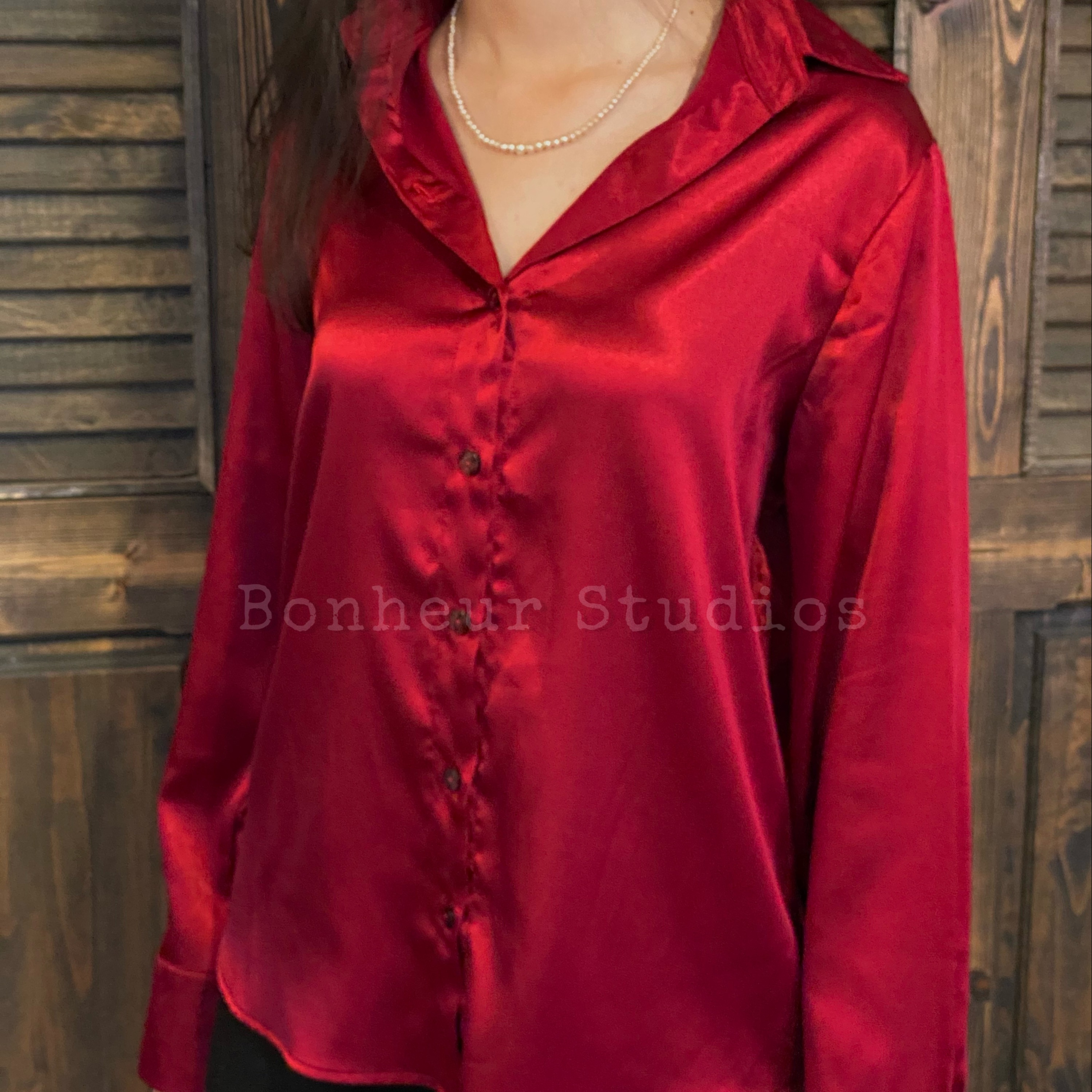 [ Bonheur.studios ] SILKEN SHIRT