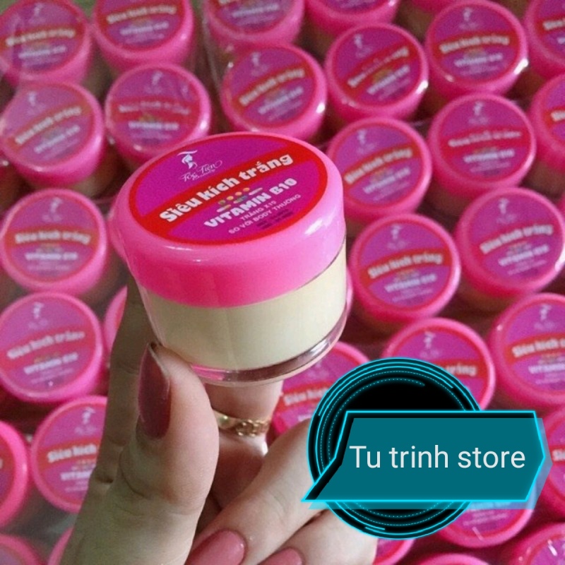 Kích trắng vitamin b10 trộn kem body