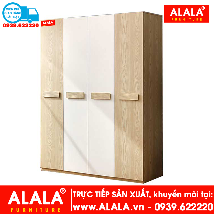Tủ áo ALALA254 1m6x2m Gỗ HMR chống nước - www.ALALA.vn - 0939.622220