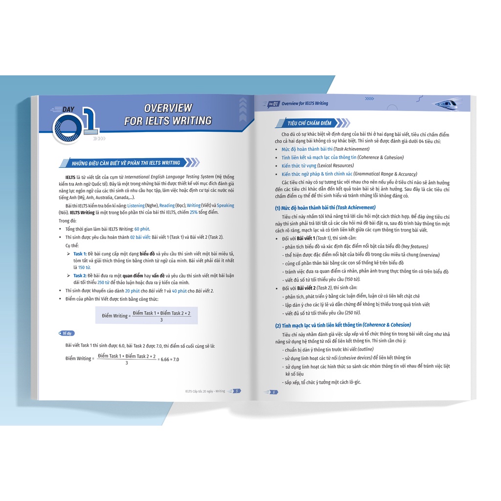 Sách IELTS Cấp Tốc - 20 Ngày Writing (Bộ sách đầu tiên giúp giảm 2/3 thời gian ôn thi) - Megabook