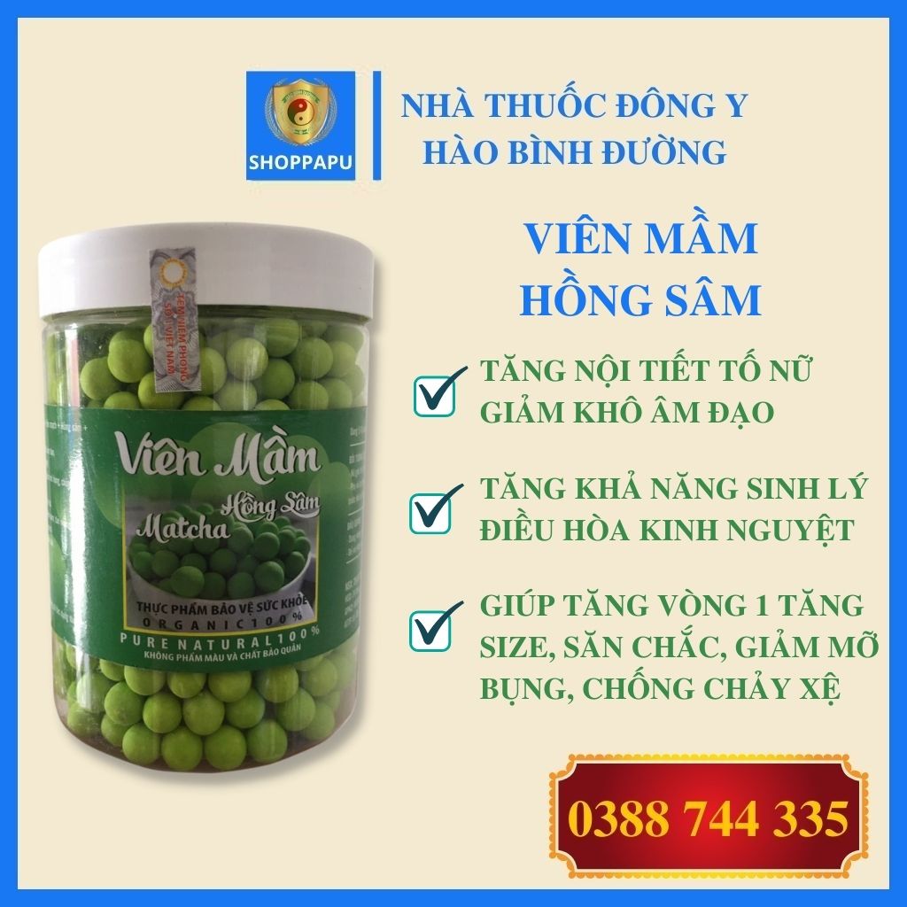 Hộp 500g viên mầm đậu nành tăng vòng 1 giảm cân mix vị