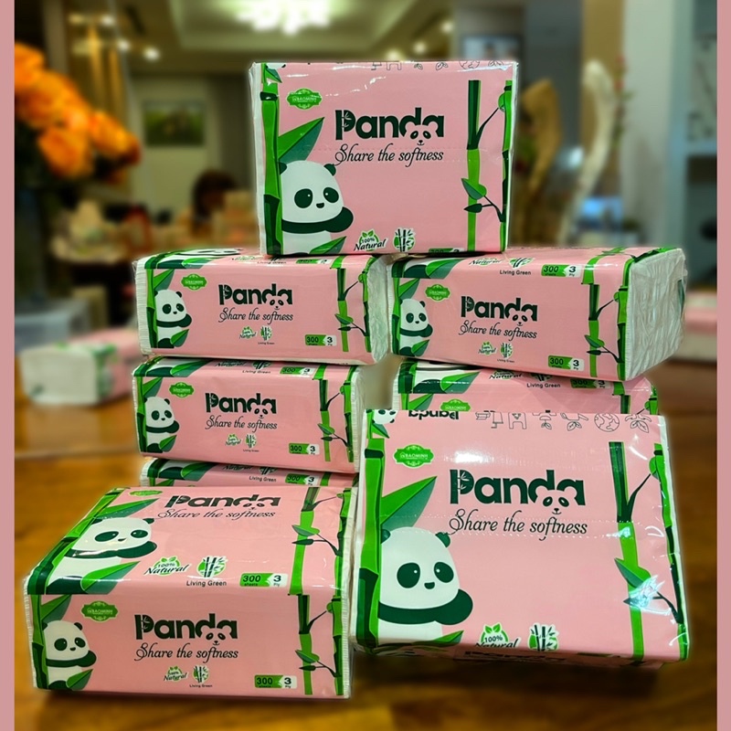 Giấy ăn Gấu Trúc Panda 3 lớp Thùng 30 Gói chất lụa mịn