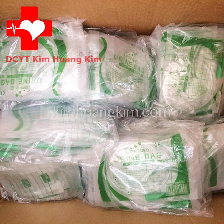 Combo 10 túi nước tiểu có van xả thẳng Greetmed