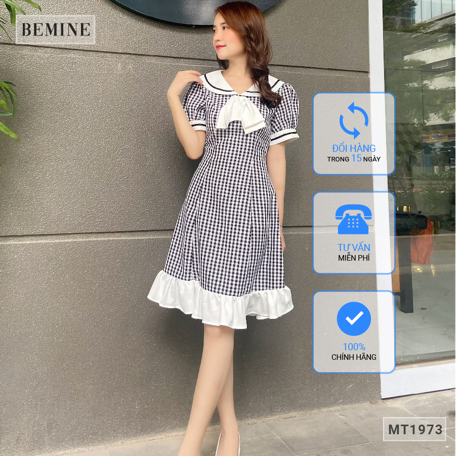 Đầm caro đuôi cá