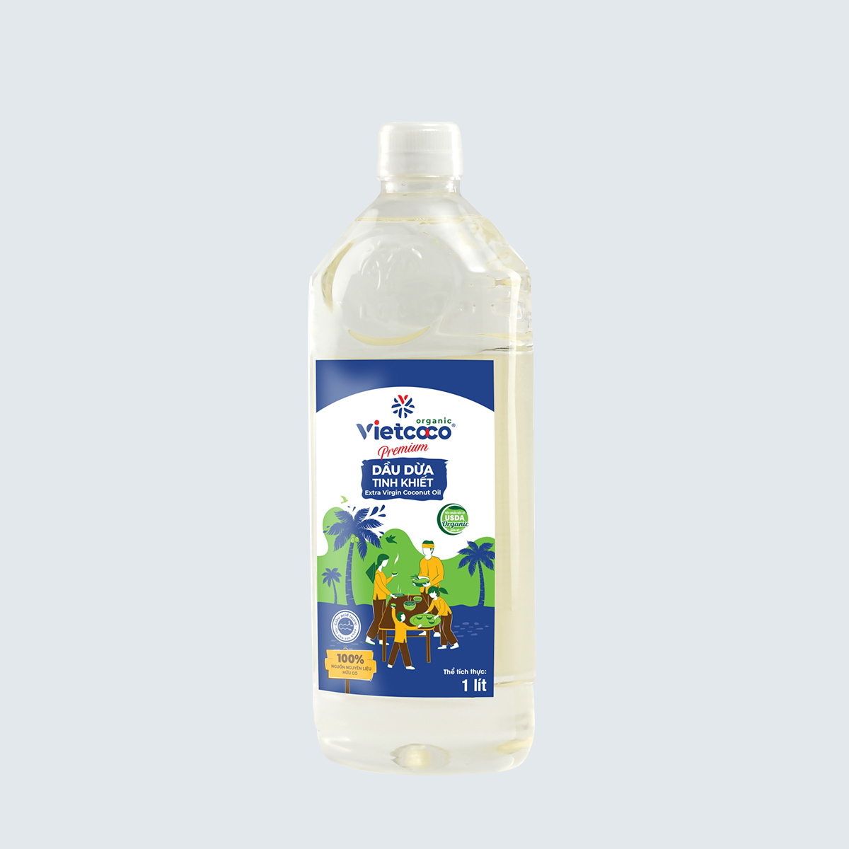 Dầu Dừa Vietcoco 1000ml - Dầu dừa nguyên chất