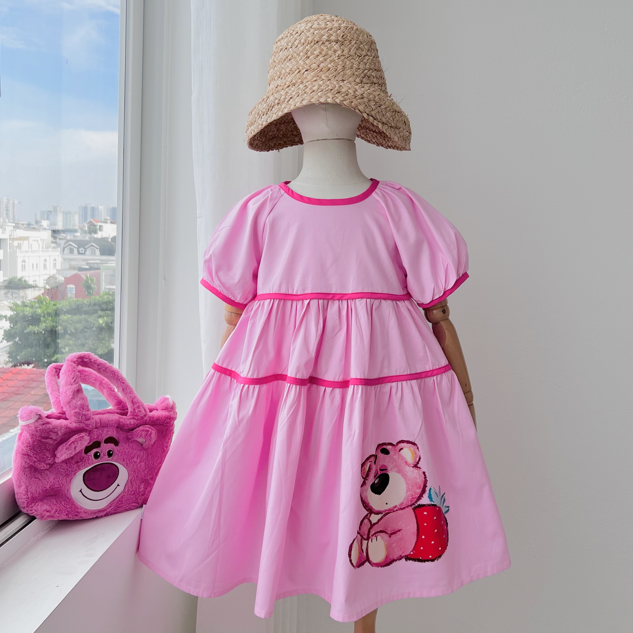 [NEW ARRIVAL] ĐẦM BÉ GÁI  BABYDOLL GẤU DÂU
