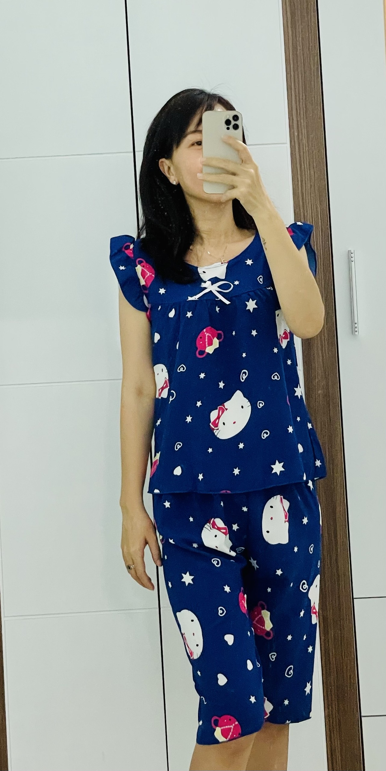 Đồ bộ mặc nhà cánh tiên lửng , size dưới 52kg