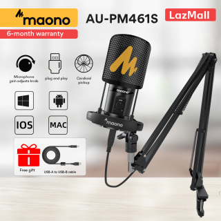 MAONO AU-PM461S USB Microphone Condenser Recording PC Mic for Online thumbnail