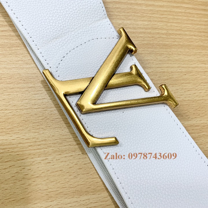 Đai váy nịt đầm L TRẮNG sang trọng 7.5cm